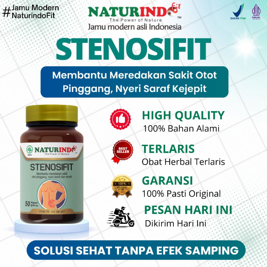 STENOSIFIT NaturindoFit 100% Original Halal BPOM