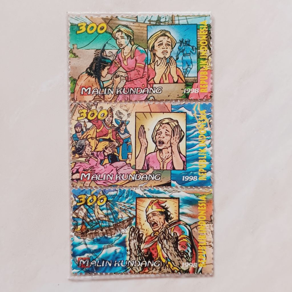 

(AC) Perangko Indonesia 1998 Cerita Rakyat Seri 1 - Malin Kundang Set 3 pcs Used