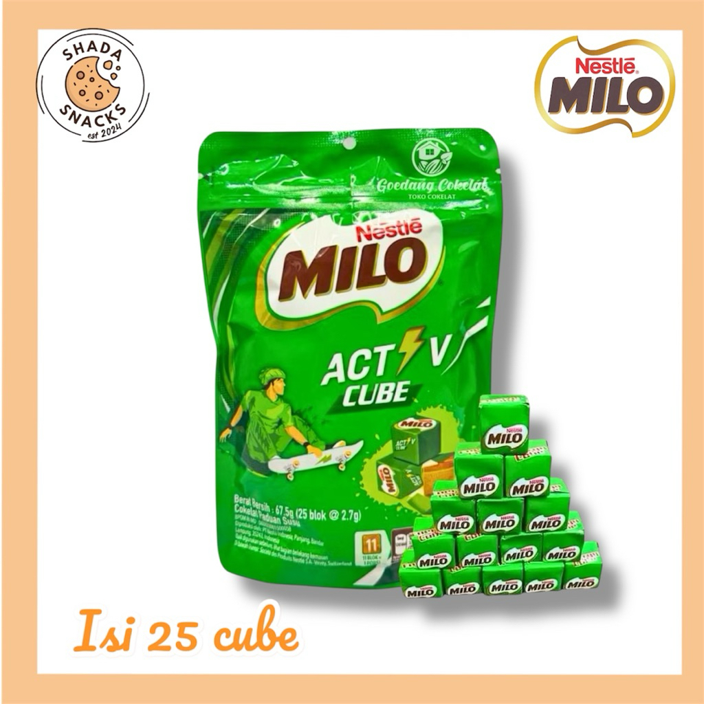

Nestle Milo Cube Original | Isi 25 pcs | Jajan Murah | Ecer