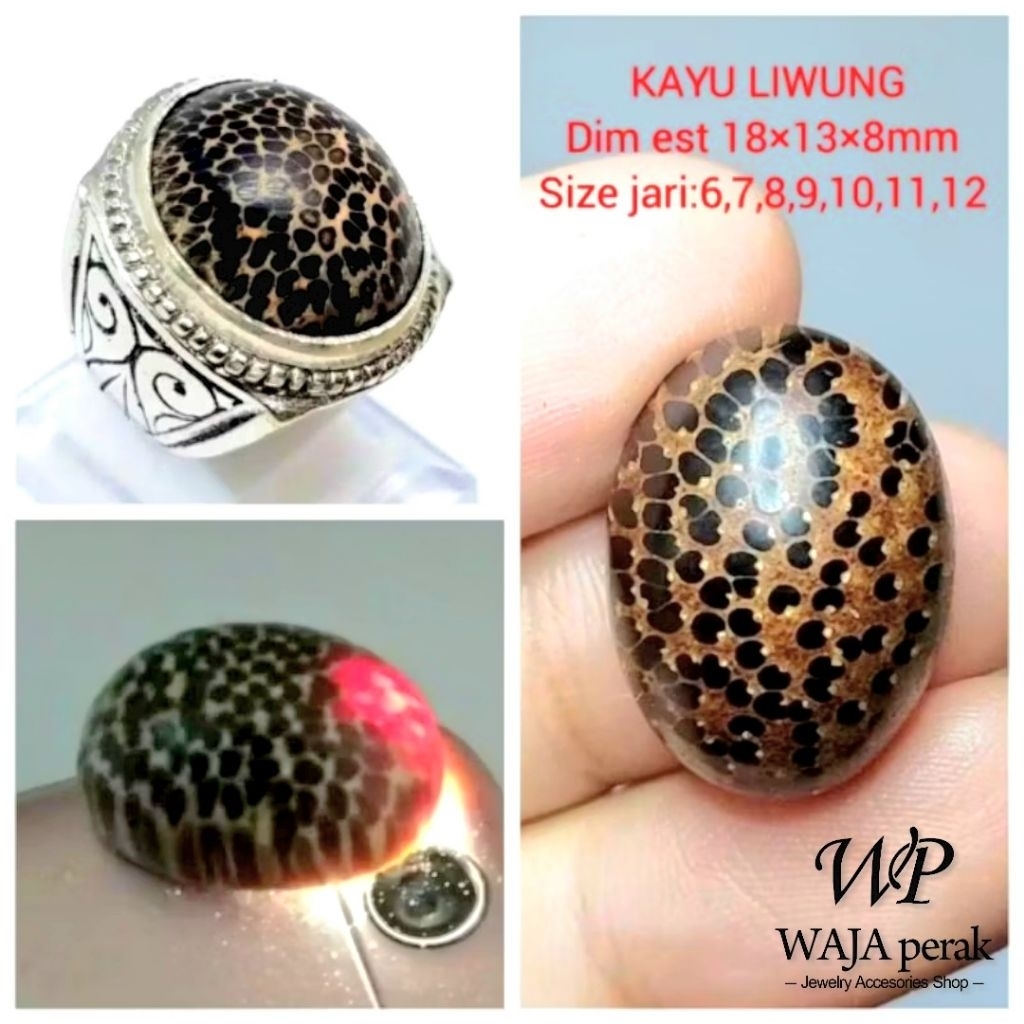 CINCIN KAYU LIWUNG TOTOL MACAN DI SENTER MERAH NATURAL
