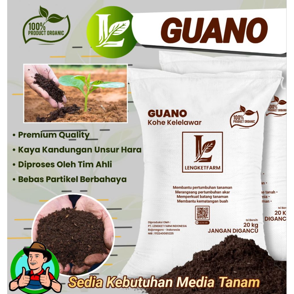 Guano I kohe kelelawar murni fermentasi I 60L / 25kg