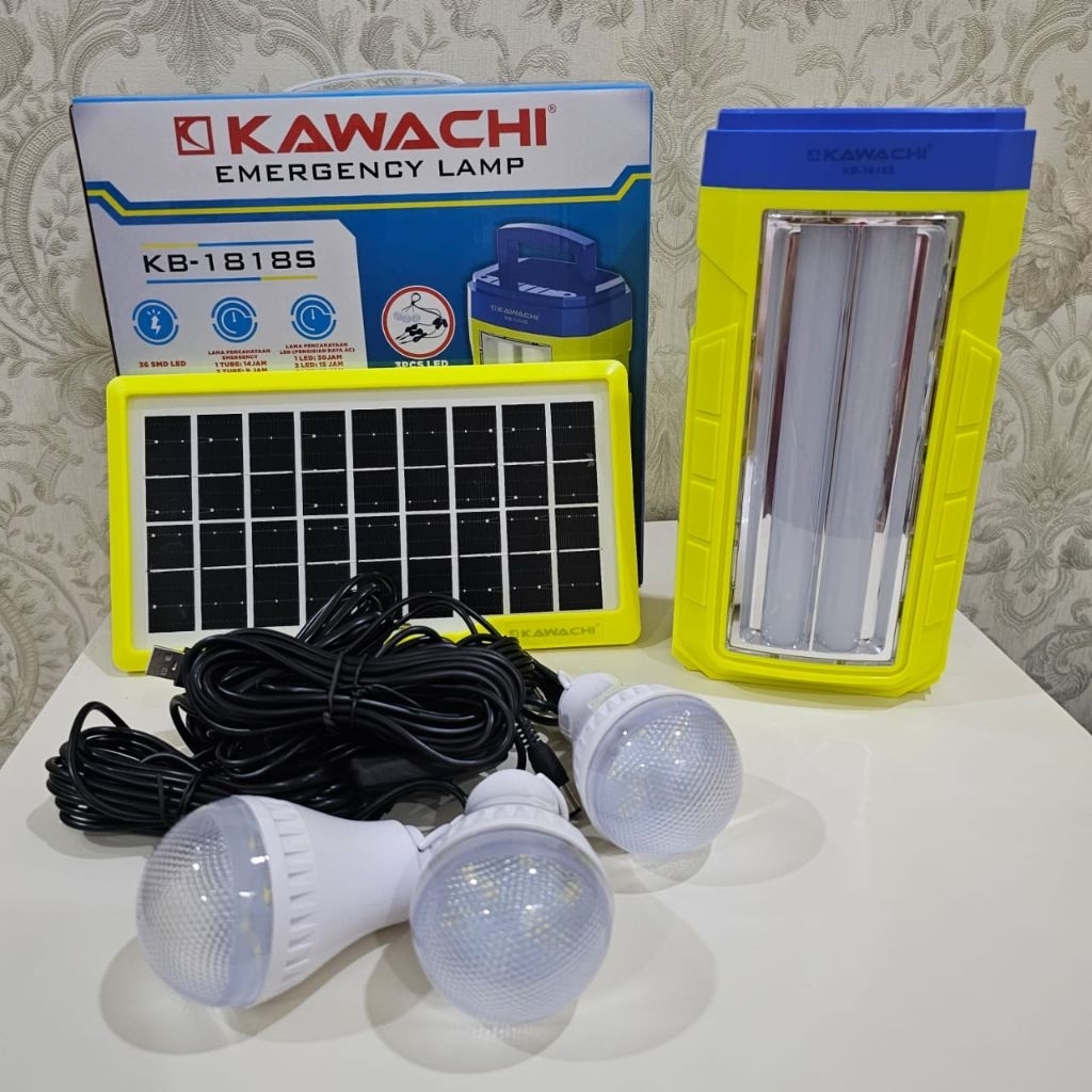 Emergency Lampu Solar Panel Outdoor / Lampu Darurat / Lampu Camping (Free 3pc Led 6V) Bisa powerbank