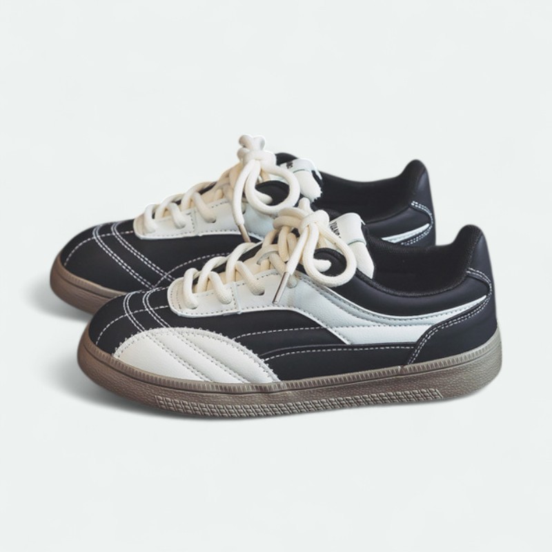 Kiwari Shoes - Sepatu Sneakers Wanita Eudora Hitam Casual Korea Inspired Design