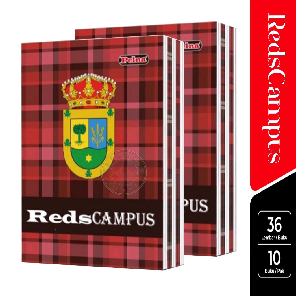 

3 Pcs - Buku Tulis Boxy Reds Campus 36 Lembar Murah - Buku Tulis Sekolah