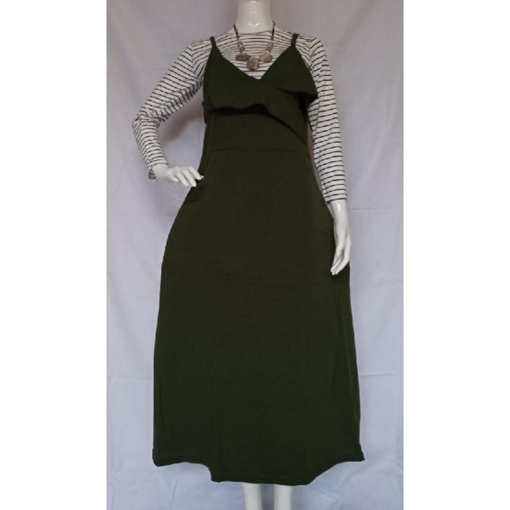 BAJU DEWASA GAMIS OVERALL SALUR INNER LEPAS PASANG