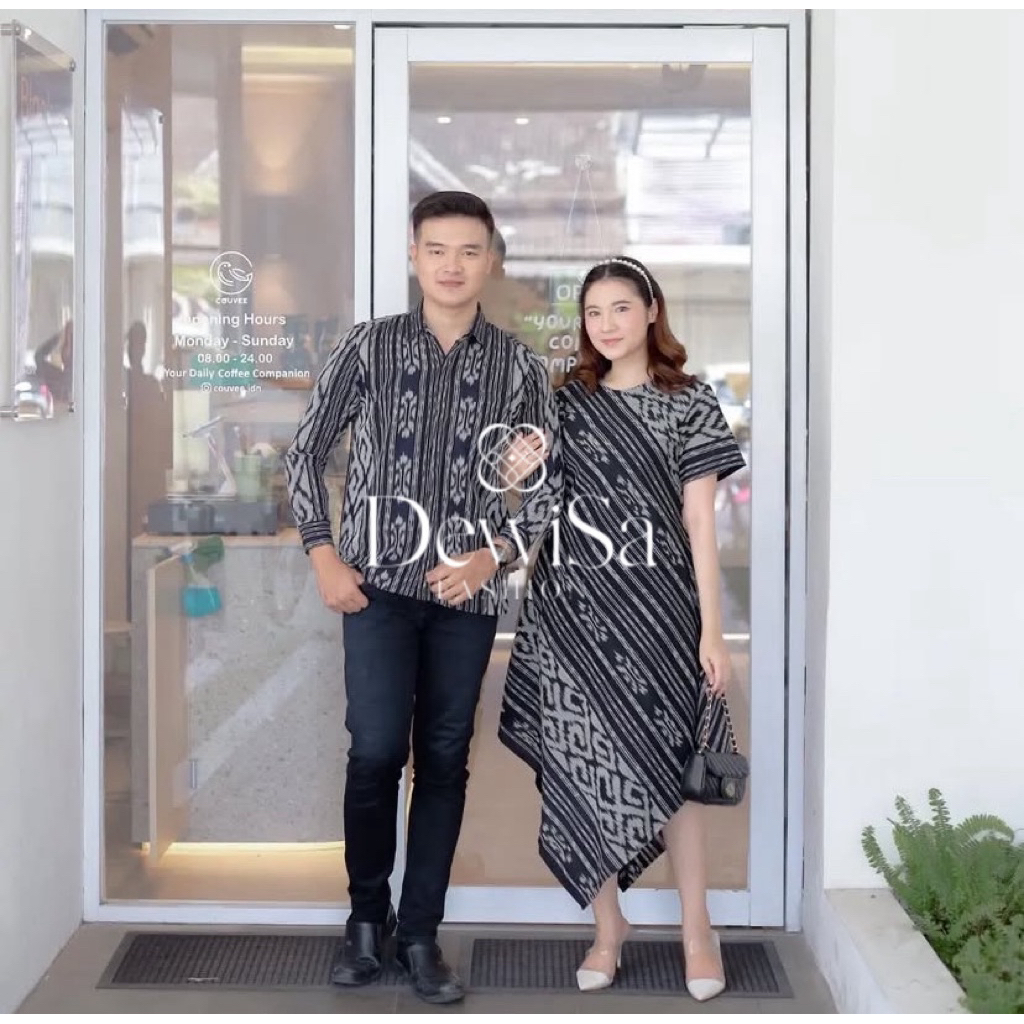[TENUN ETNIK] Baju Tenun Couple Tunik Tenun Dress Tenun Baju Pasangan