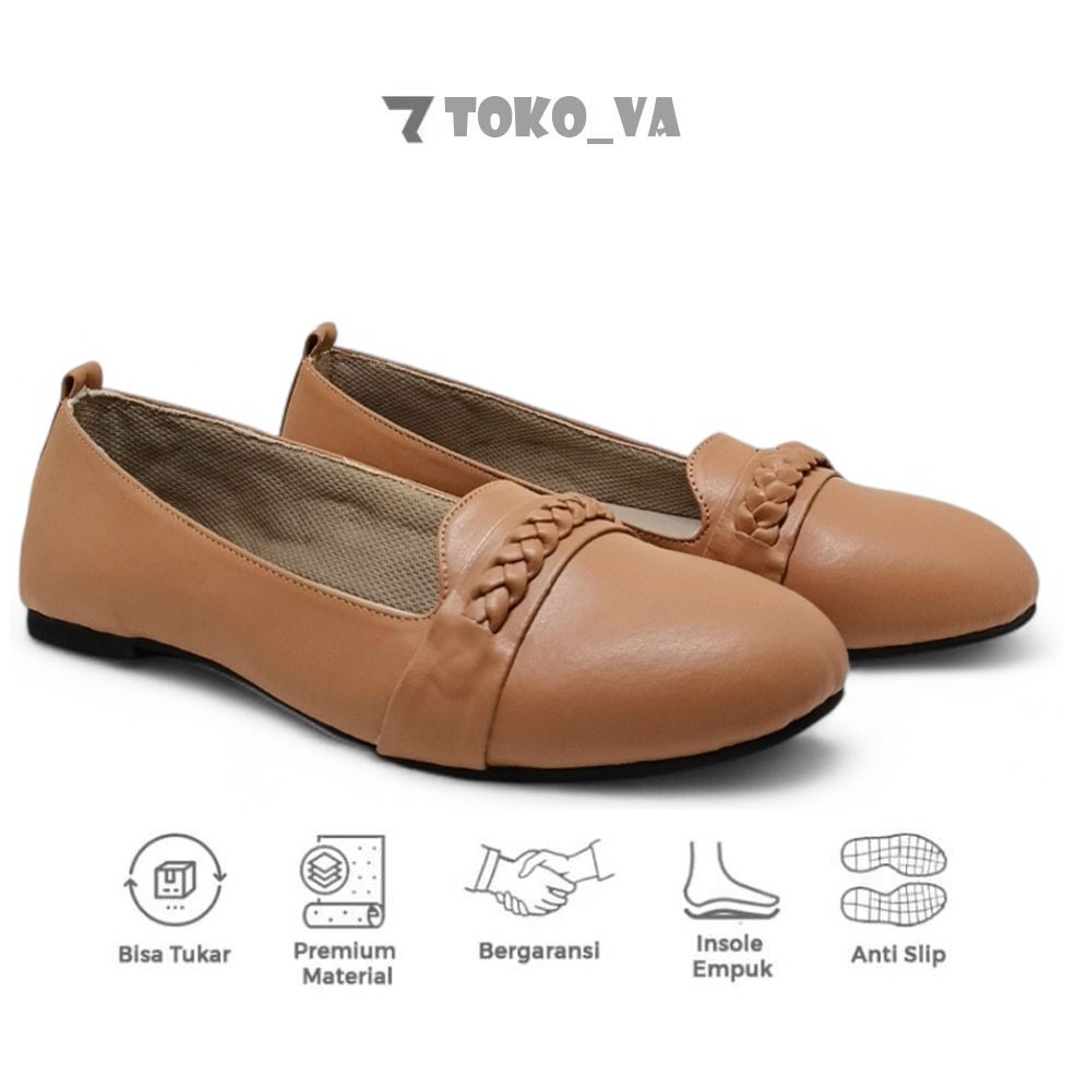 Flat Shoes - Big Size 40 41 42 43 44 45 / Sepatu Formal Wanita Ukuran Jumbo Besar / Sepatu Casual & 