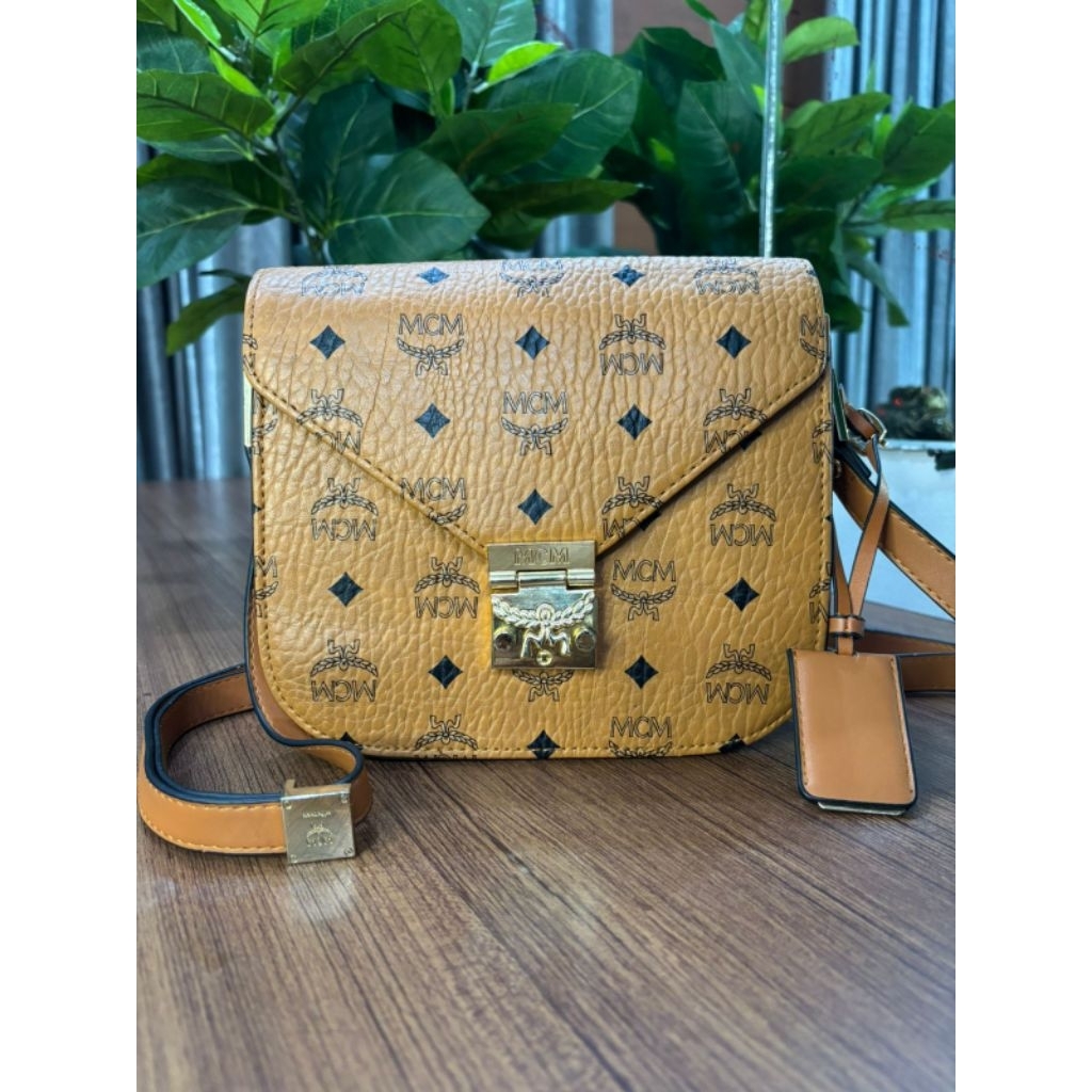 ( PRELVD ) MCM BAG / LEATHER ORIGINAL / BROWN