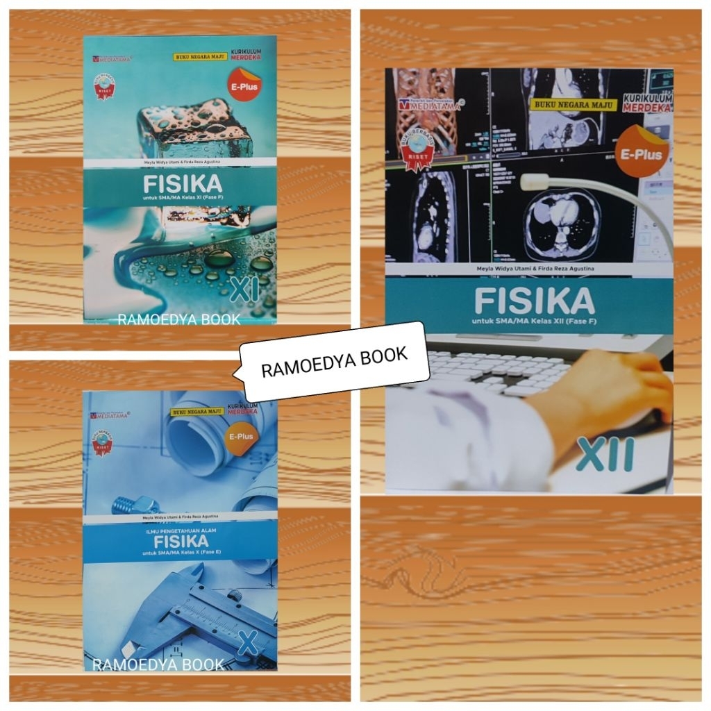 Buku Original E-Plus Fisika SMA kelas 10,11,12 Kurikulum Merdeka MEDIATAMA