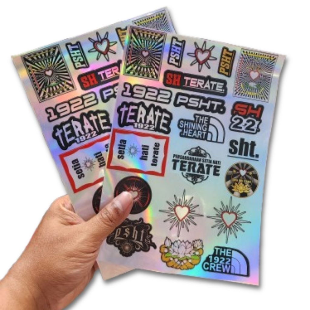

(21pcs) STIKER PSHT 1922 HOLOGRAM dan GLOSY // TAHAN AIR // PREMIUM