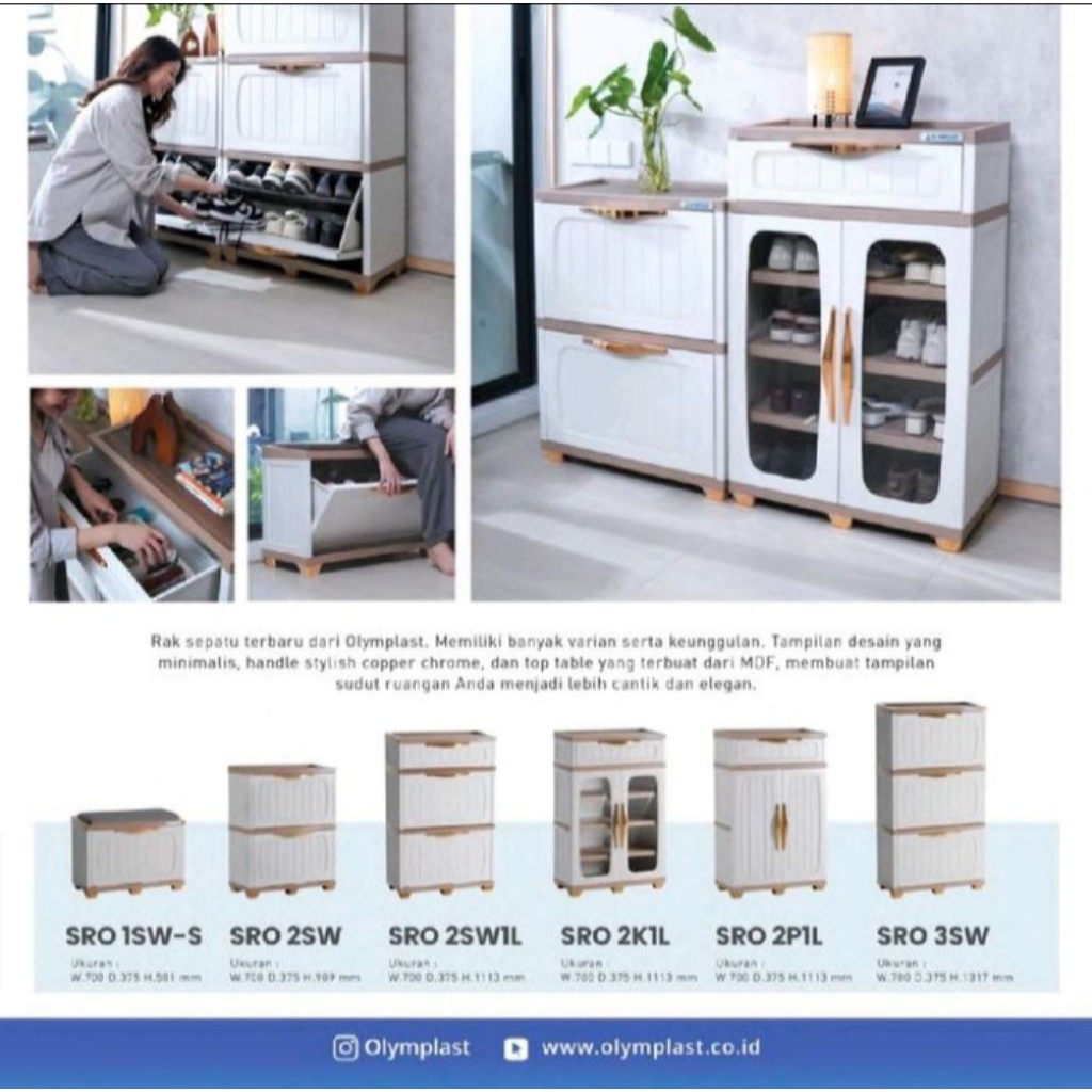 Lemari Sepatu Plastik Olymplast/Lemari sepatu minimalis