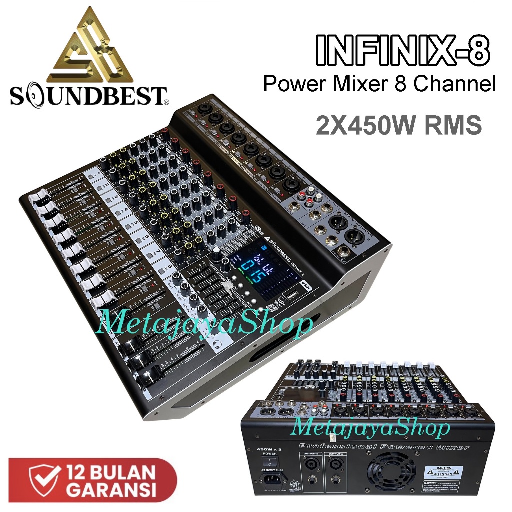 Power Mixer Soundbest Infinix4 - 6 - 8 Professional Mixer Power INFINIX 4ch , 6ch & 8ch