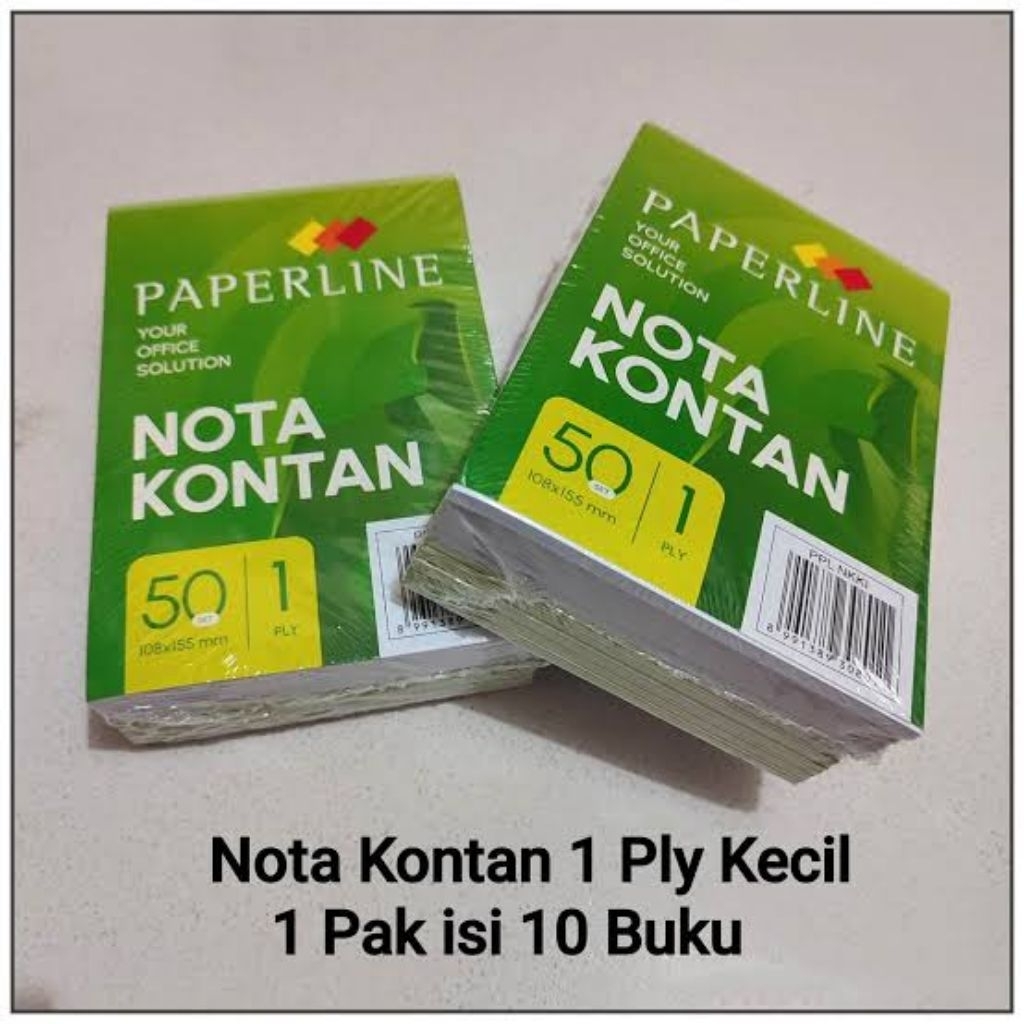 

Buku Nota Kontan Paperline 1 Ply Kecil Isi 50 Lembar 1 Pak 10 Buku