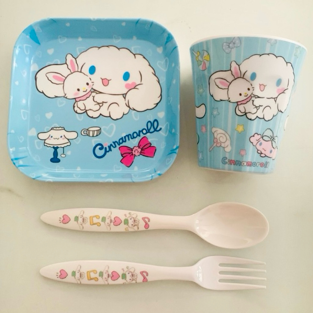 paket 3in1 piring melamin hk gudetama frozen karakter set minion gift hamper totoro plate sanrio hel