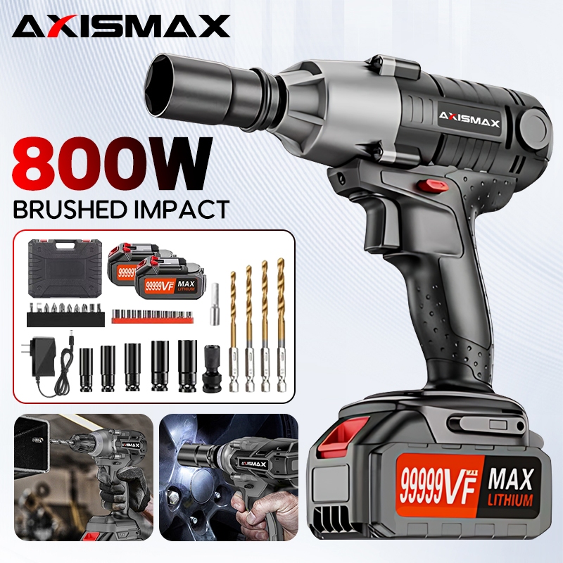 【COD】Bor Impact 13mm Brushless 350Nm | Mesin Bor Baterai Bolak-Balik | Pembuka Baut Ban Mobil