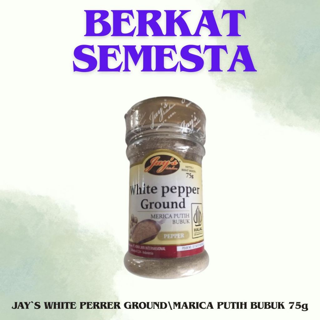 

JAY`S WHITE PEPPER GROUND\MARICA PUTIH BUBUK 75g