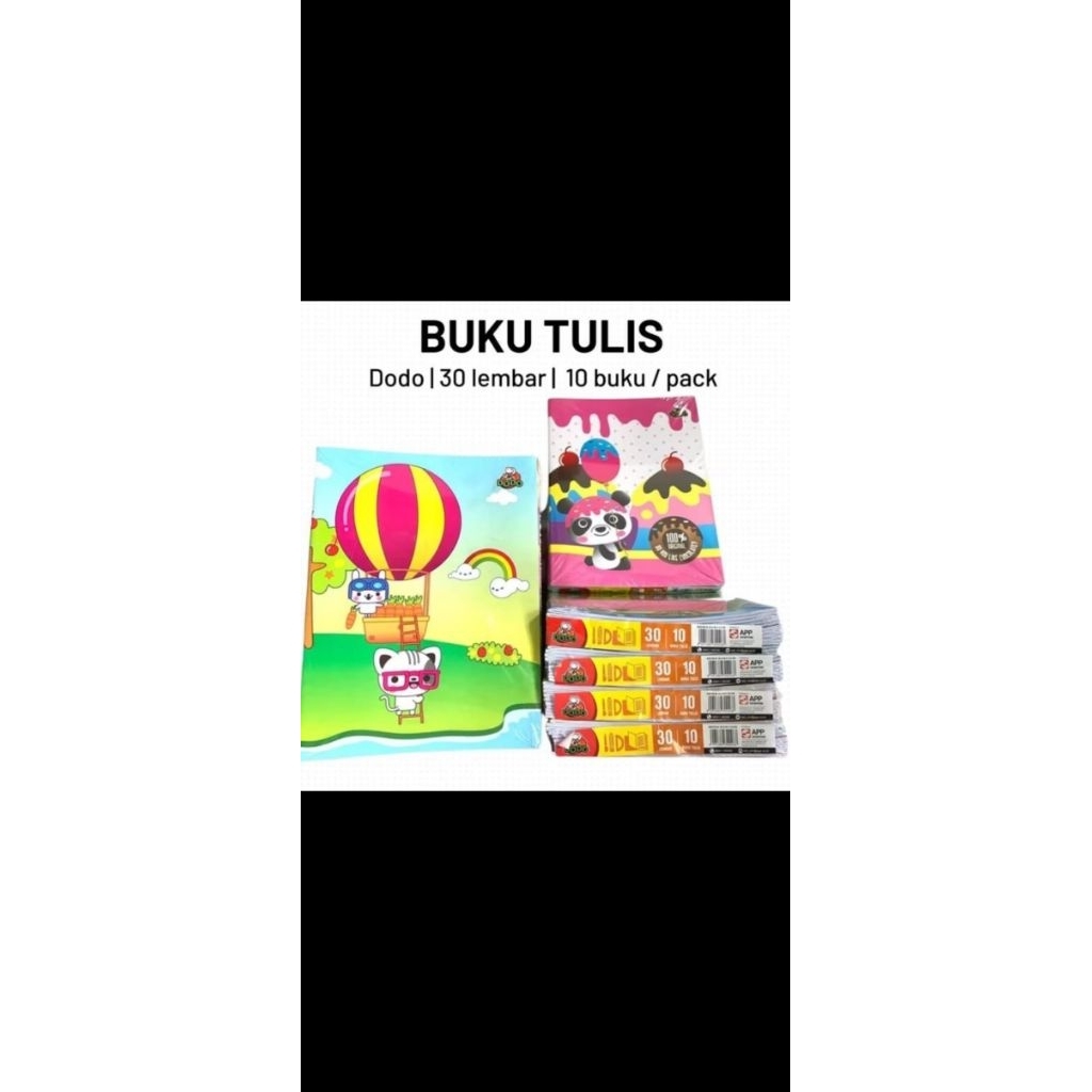 

Buku tulis DODO isi 30 lembar 1 pak 10 pcs