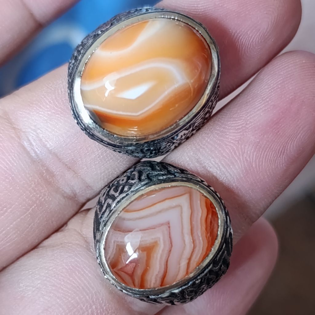 CA 125 Cincin Akik Batu Sulaiman Motif Kantong Semar Asli Natural Top Quality