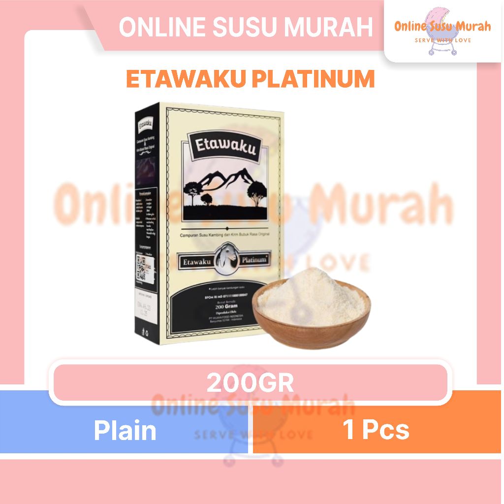 

ETAWAKU PLATINUM 200GR - SUSU KAMBING BUBUK ETAWA UNTUK MASALAH PERNAFASAN DAN SENDI 200 GRAM SSKD