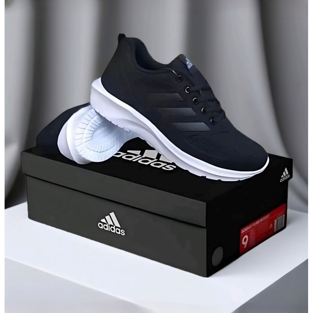 Sepatu Sekolah Hitam Putih - Hitam Polos Pria/Wanita Sepatu Kerja Sepatu Sneakers Sepatu Sekolah Hit