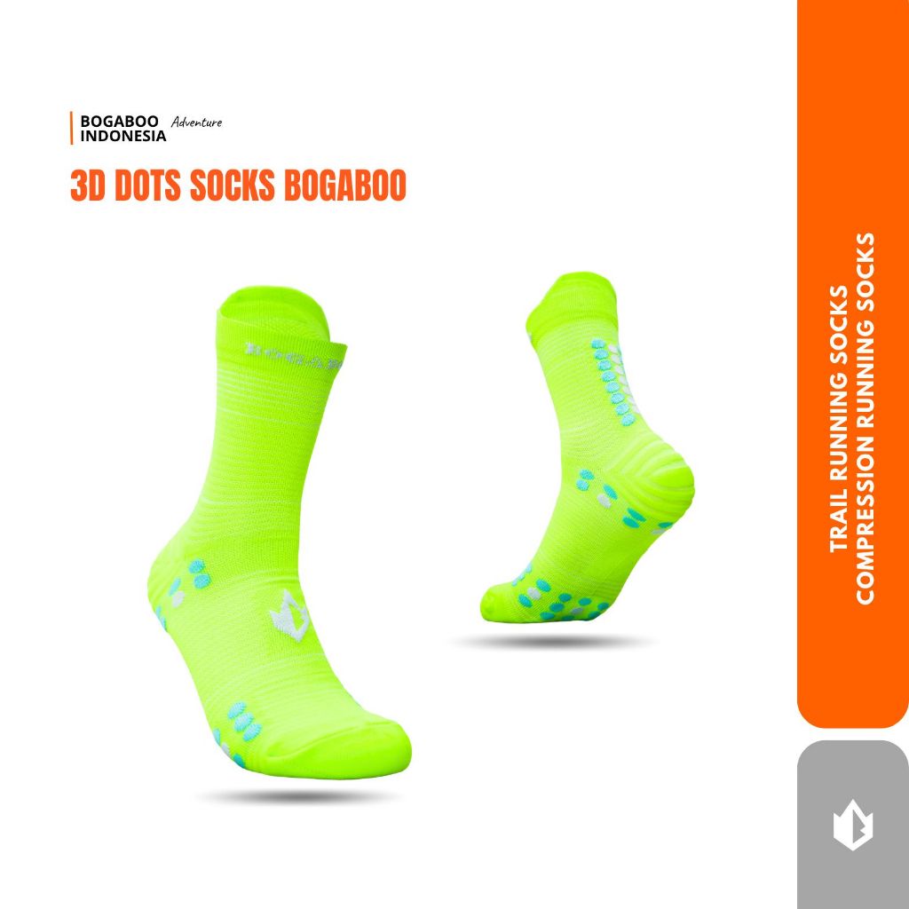 Compression SOCKS BOGABOO NOVA 3D DOT Sock - Kaos Kaki Gunung Bahan Coolmax Antibacterial - Kaos Kak