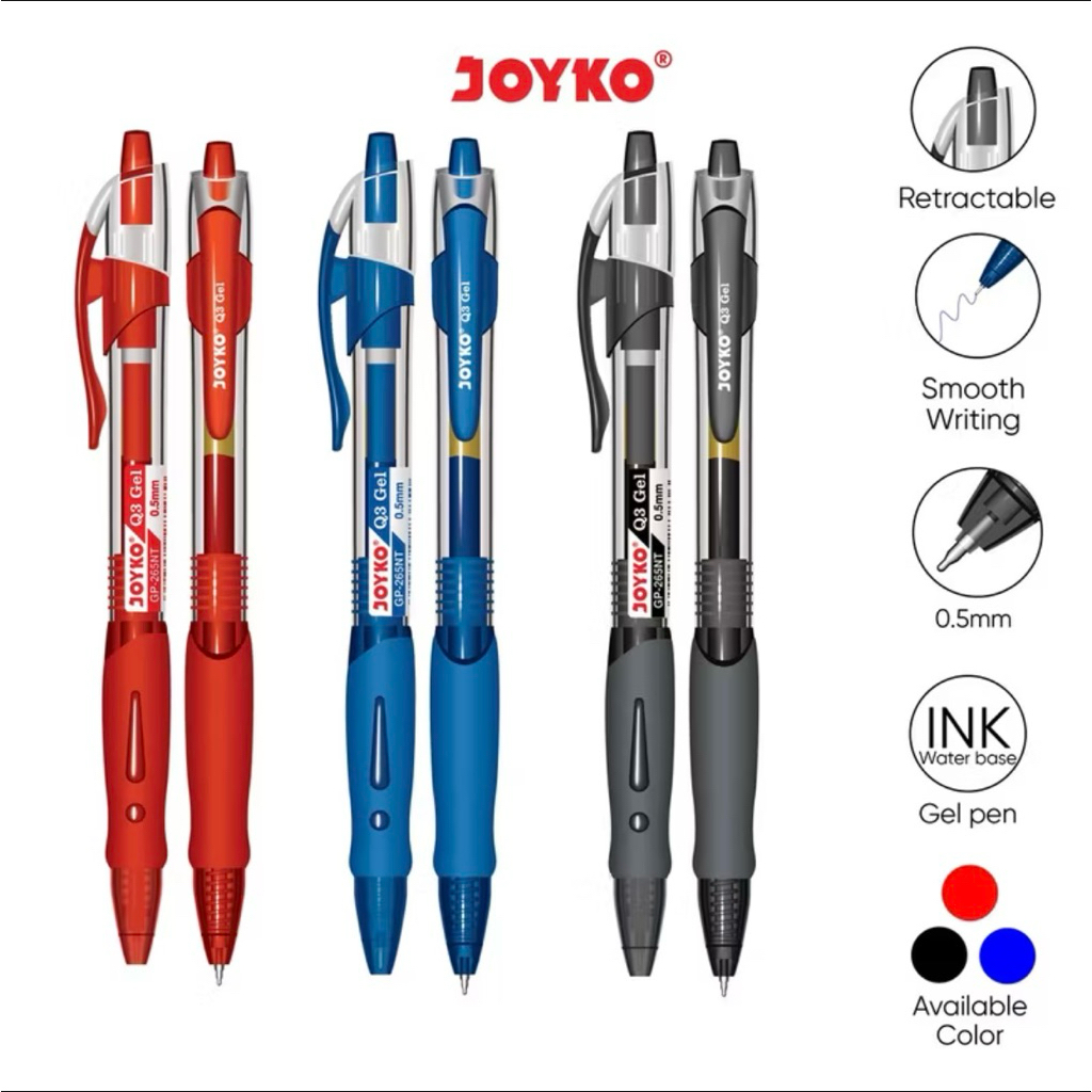 

JoyKO Gel Pen Pulpen Pena GP-265NT Q3 Gel 0.5 mm