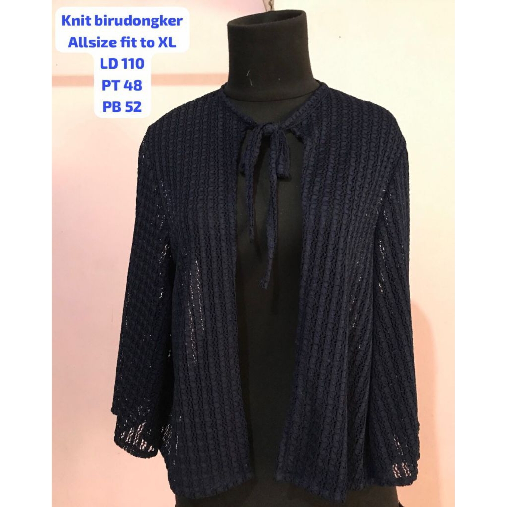 OUTER KNIT BIRU DONGKER LD 110