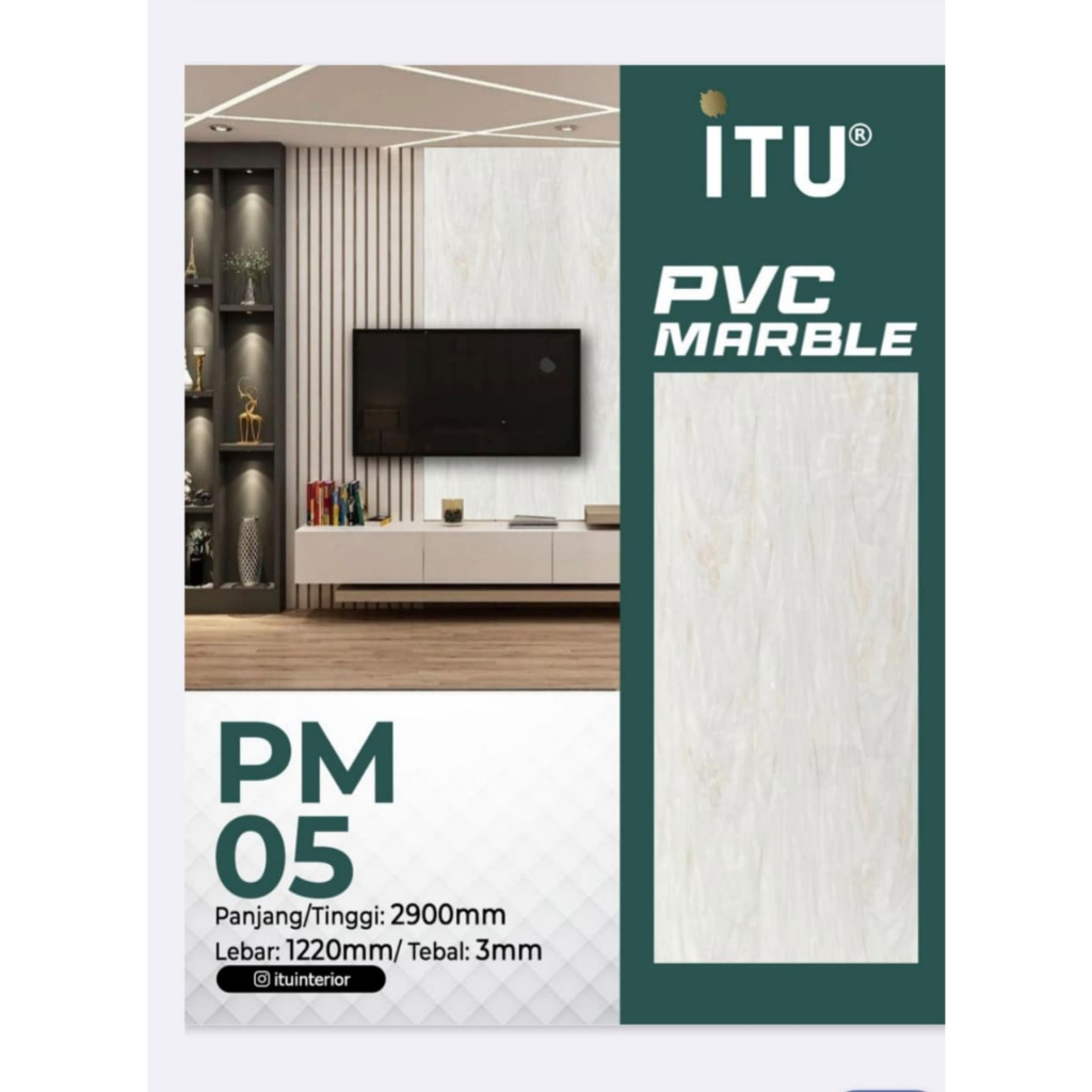 Panel Dinding PVC Marmer — Anti Air, Mudah Dipasang, Estetik untuk Dekorasi Dinding