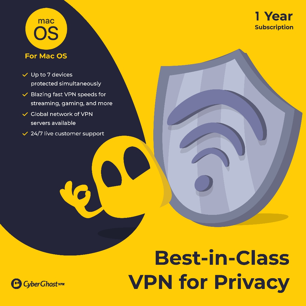 For Mac OS Software CyberGhost VPN Original 7 Device