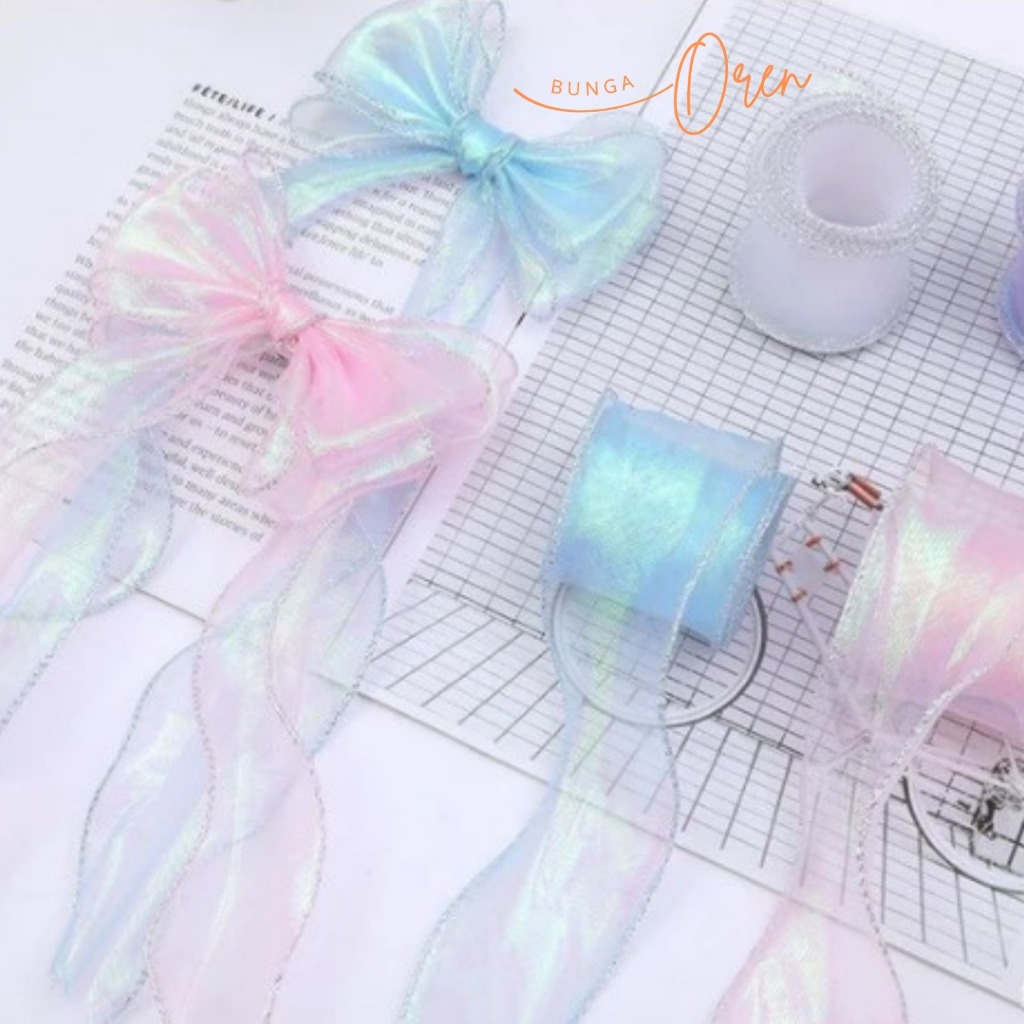 

HOLOGRAM Pita Korea / Pita Colorful / Pita Kado Bunga Cantik Glossy Warna Warni No Cangkang