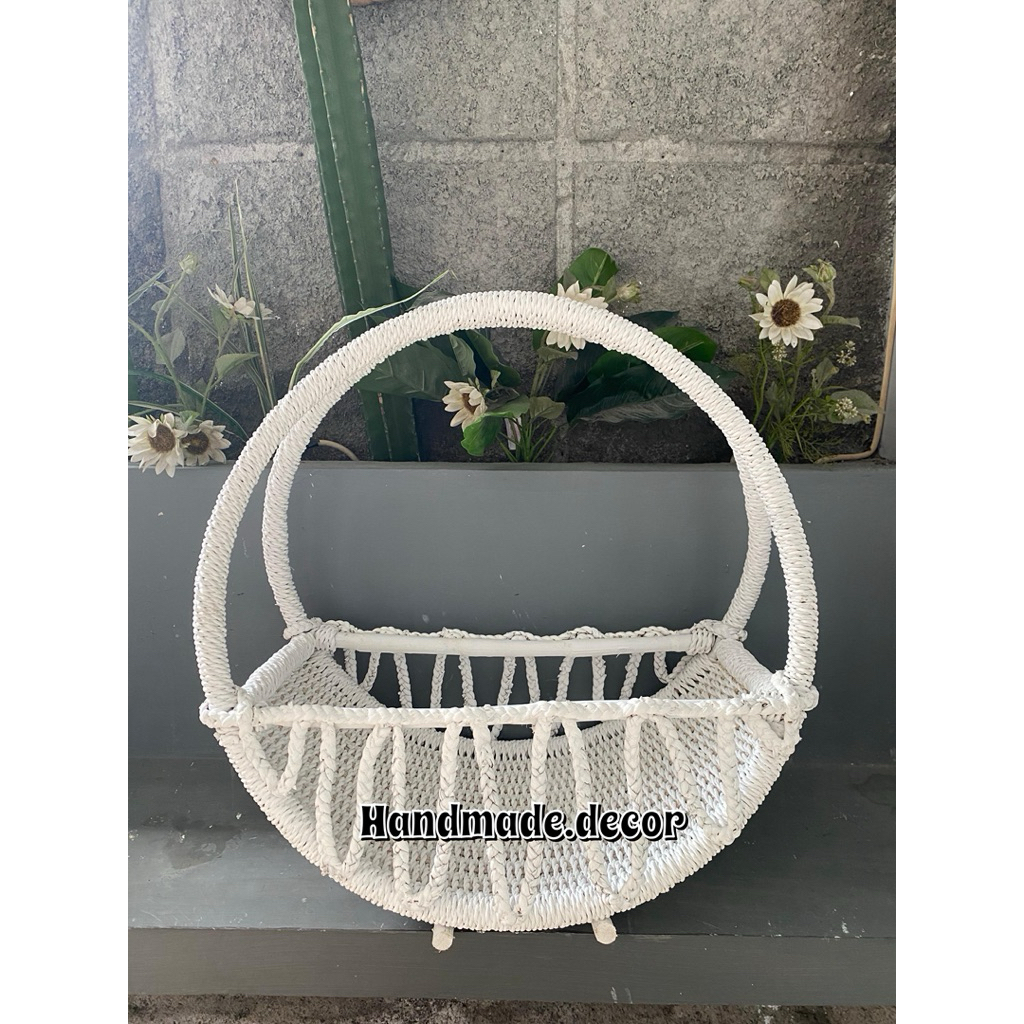 Keranjang Aqiqah Bayi Timangan Ayunan Rotan Bayi Dekorasi Aqiqah