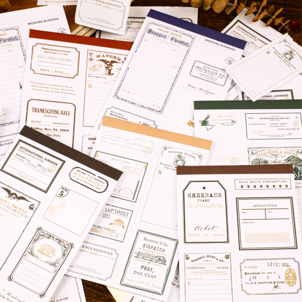 

(5M25) 30 Lembar Kertas Hias Seri Kop Surat 10x15cm Untuk Dekorasi Scrapbook Bullet Journal Diary Jurnal Retro Vintage