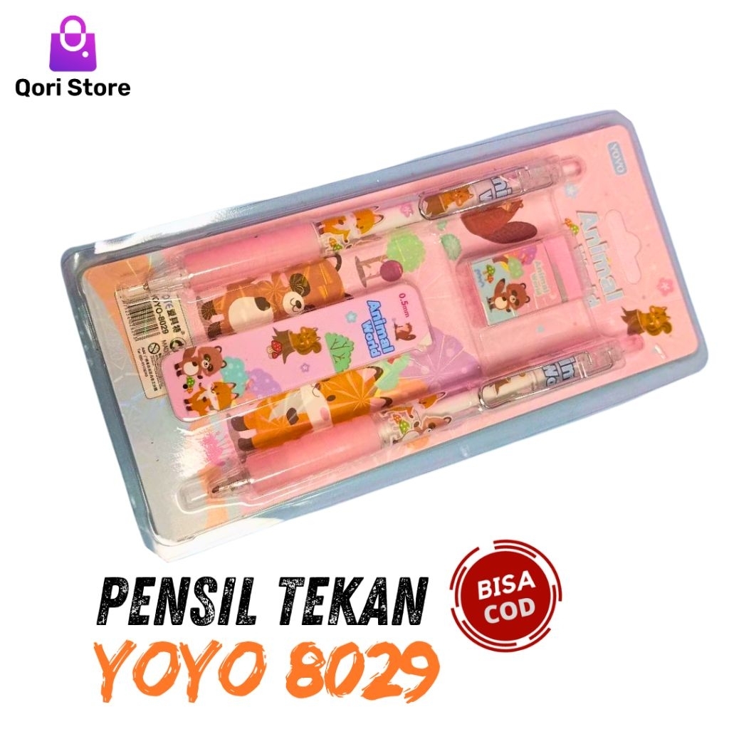 

Qori Store - Set Pensil Tekan Yoyo 8029 / Pensil Tekan Yoyo / Pensil Refill Yoyo