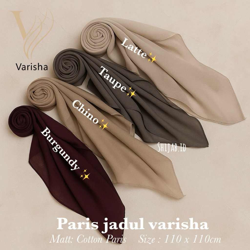 Jilbab Segiempat Paris Jadul Varisha || Azara || Red Rose