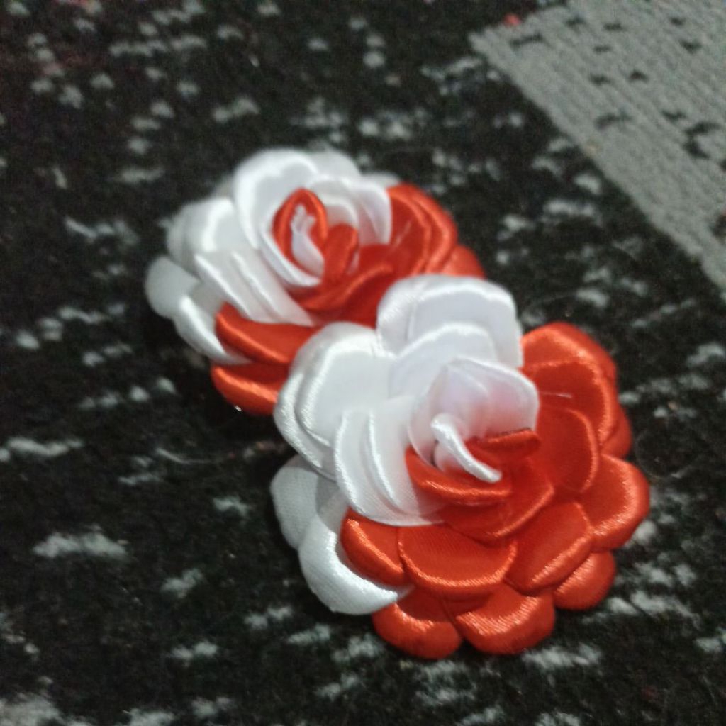 Bunga merah putih/Mawar merah putih