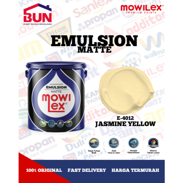 Mowilex Emulsion Cat Tembok Interior 2,5 Liter - JASMINE YELLOW (TINTING)