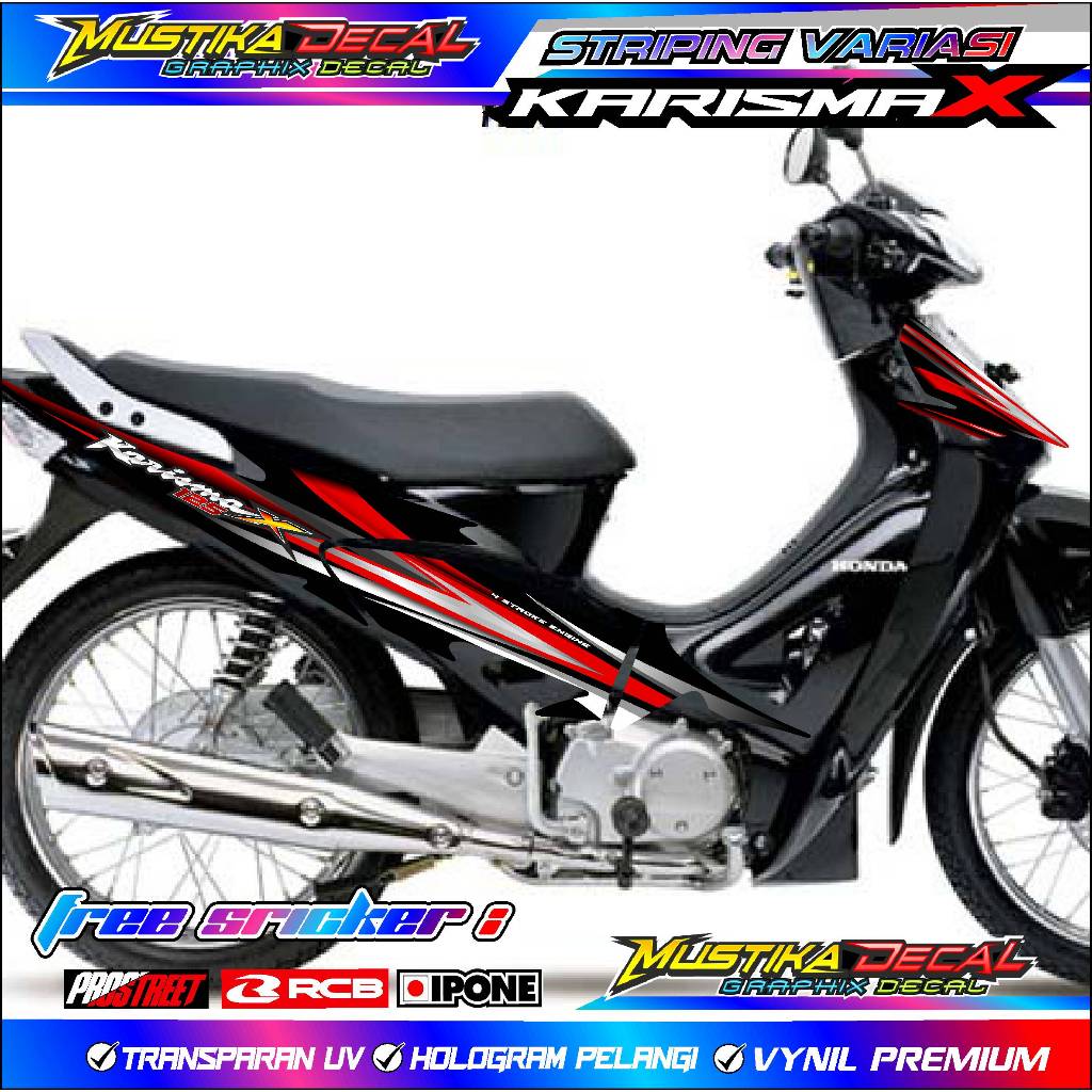 STRIPING VARIASI HONDA KARISMA 125 X / STICKER LIST VARIASI MOTOR KARISMA X 125