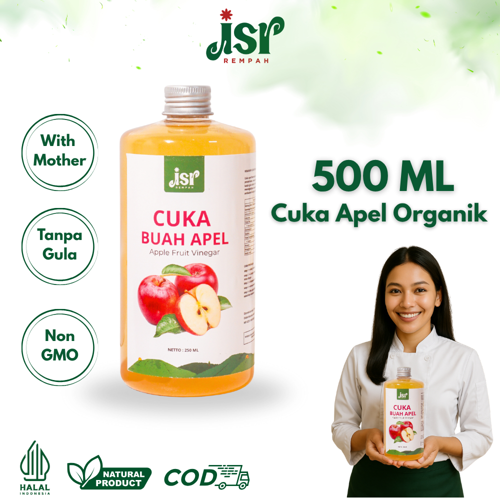 

Premium JSR Rempah Cuka Apel Asli Apple Cider Vinegar Cuka Sari Apel 500 ml