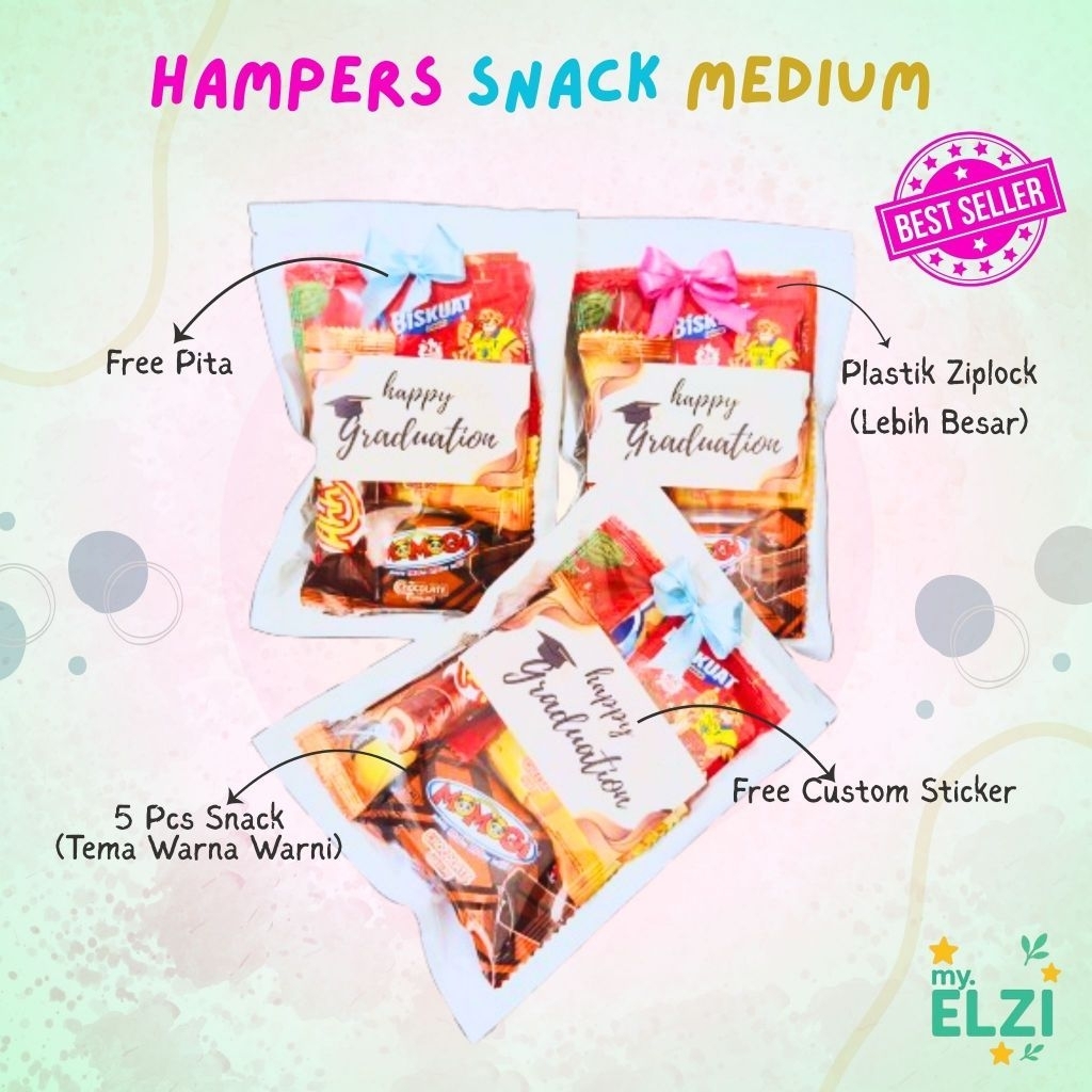 

Free Custom Sticker Hampers Snack Medium Ulangtahun, Khitanan, Wisuda, Natal Termurah