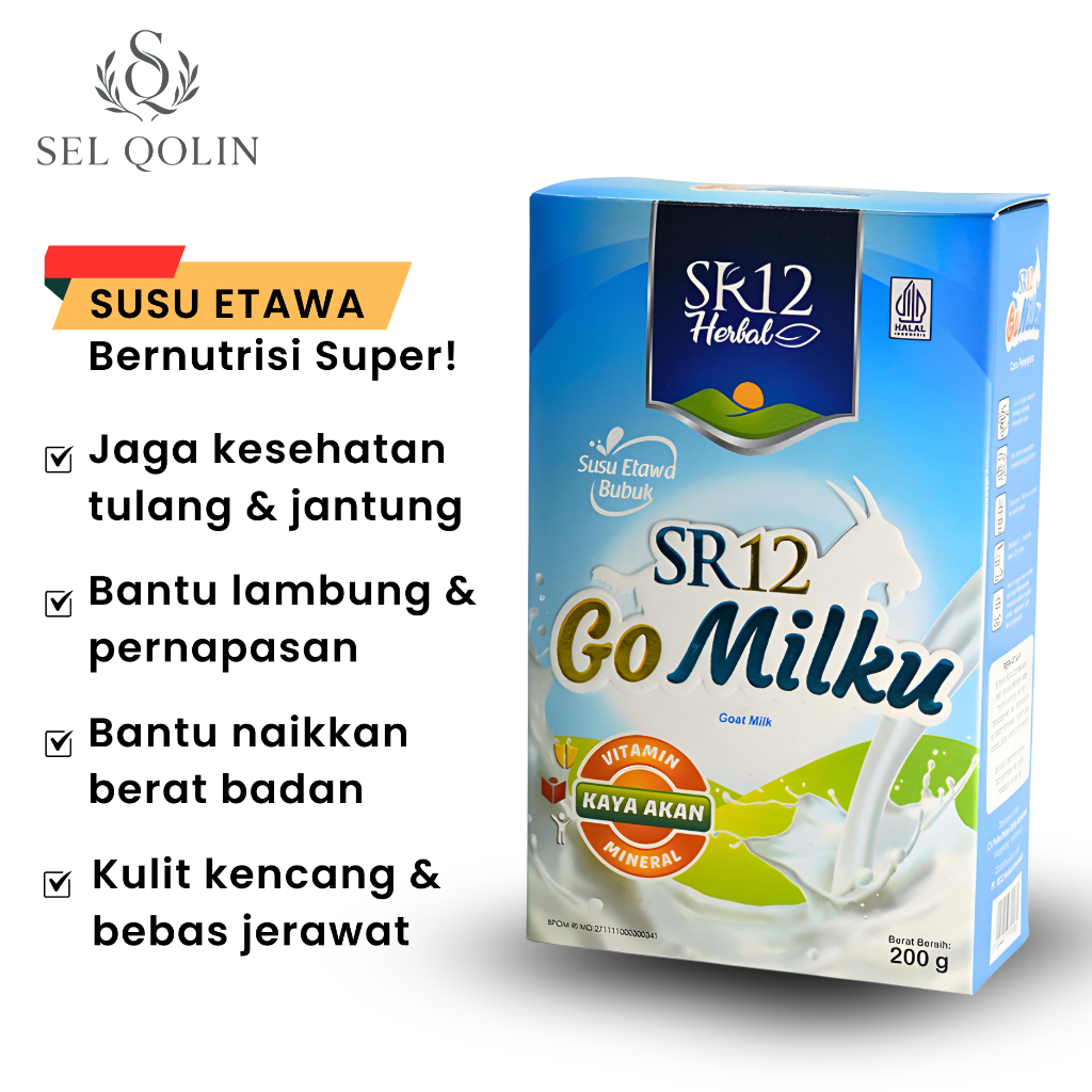 

SR12 Go Milku 200gr Susu Etawa Gomilku Kualitas Premium Kemasan Hemat SR12 Susu Kambing Etawa Bubuk