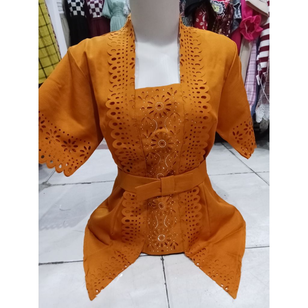 BAJU KEBAYA KARTINI LENGAN 7/8 BAHAN KATUN STRETCH KEBAYA KUTUBARU LENGAN PENDEK BAHAN BALOTELLI KAN