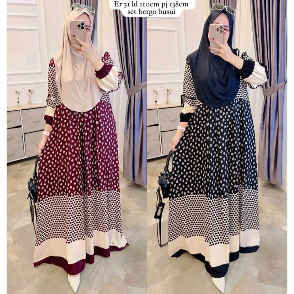 GAMIS RAYON SET HIJAB JERSEY NON PET PREMIUM GAMIS HIJAB RAYON PREMIUM GAMIS ADEM HIJAB GAMIS PREMIU