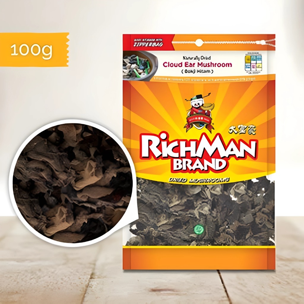 

jamur kuping tipis cloud ear mushroom rich man 100