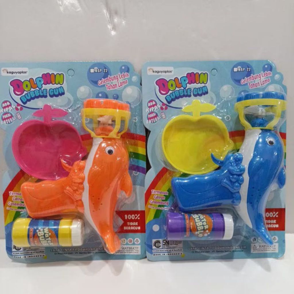 MAINAN BUBLE GUN DOLPHIN TEMBAK GELEMBUNG FREE SABUN & TEMPATNYA BENTUK TEMBAK IKAN