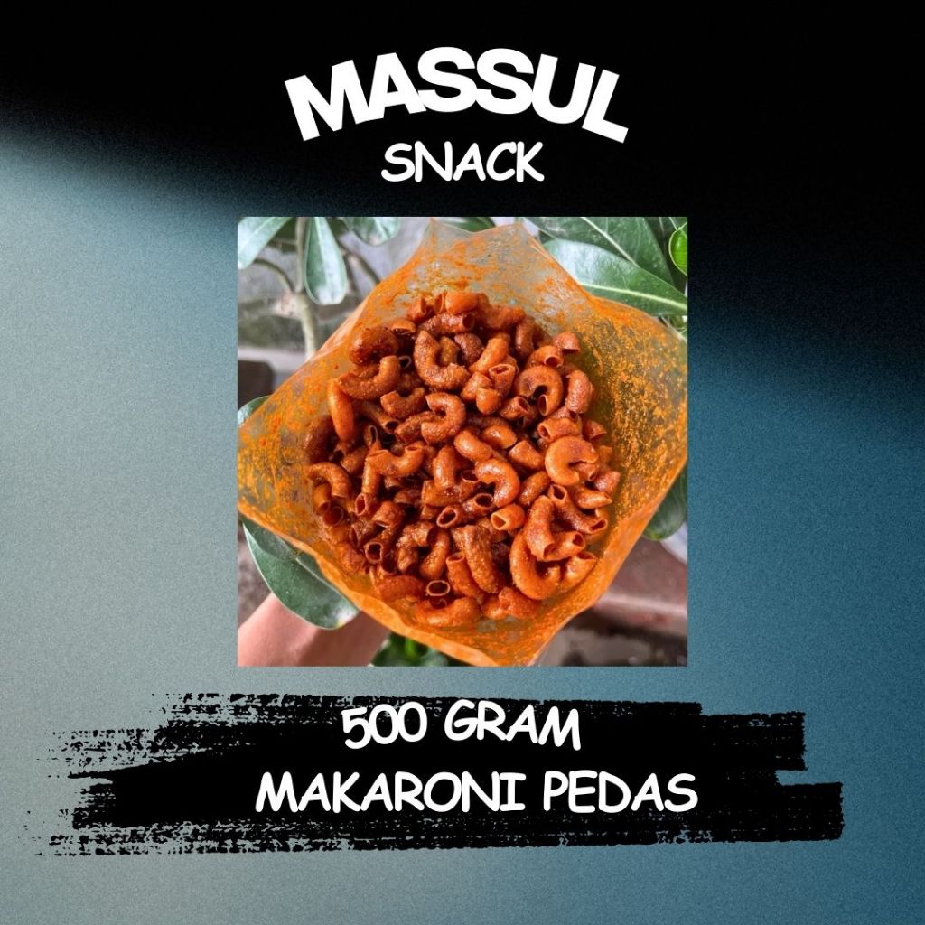 

[500 gram] Cemilan Makaroni Pedas Kering Kriuk Murah