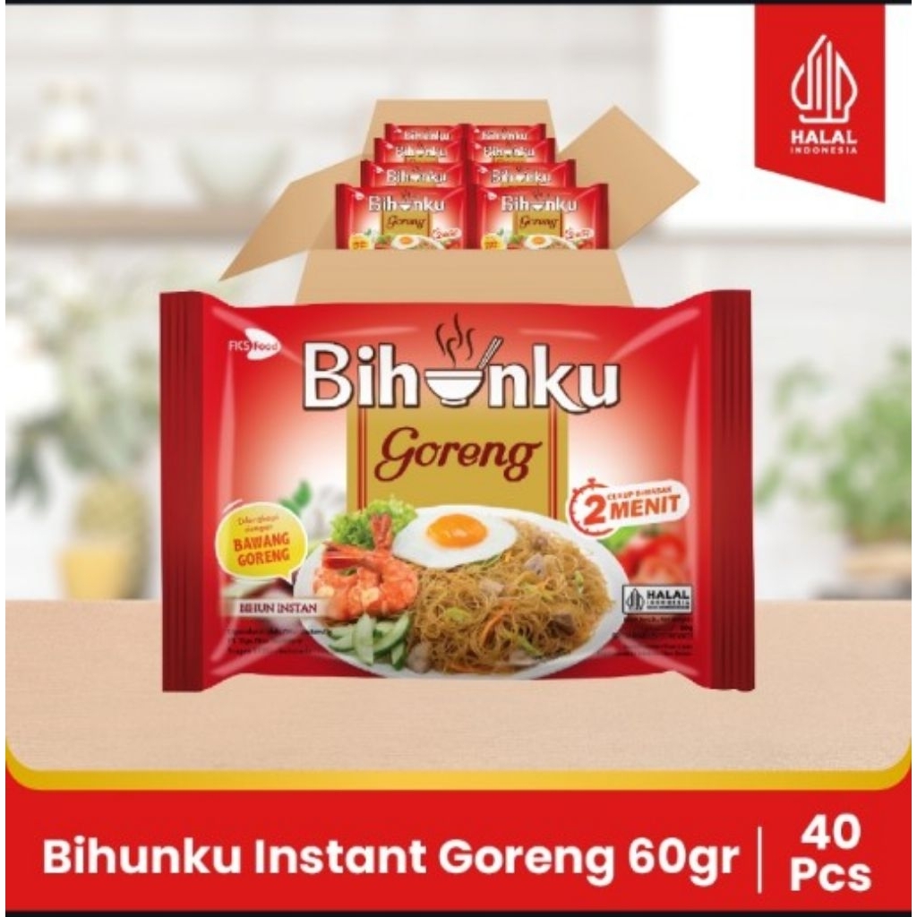 

Bihunku Instant - Goreng - 1 karton - 40 Pcs - 60gr