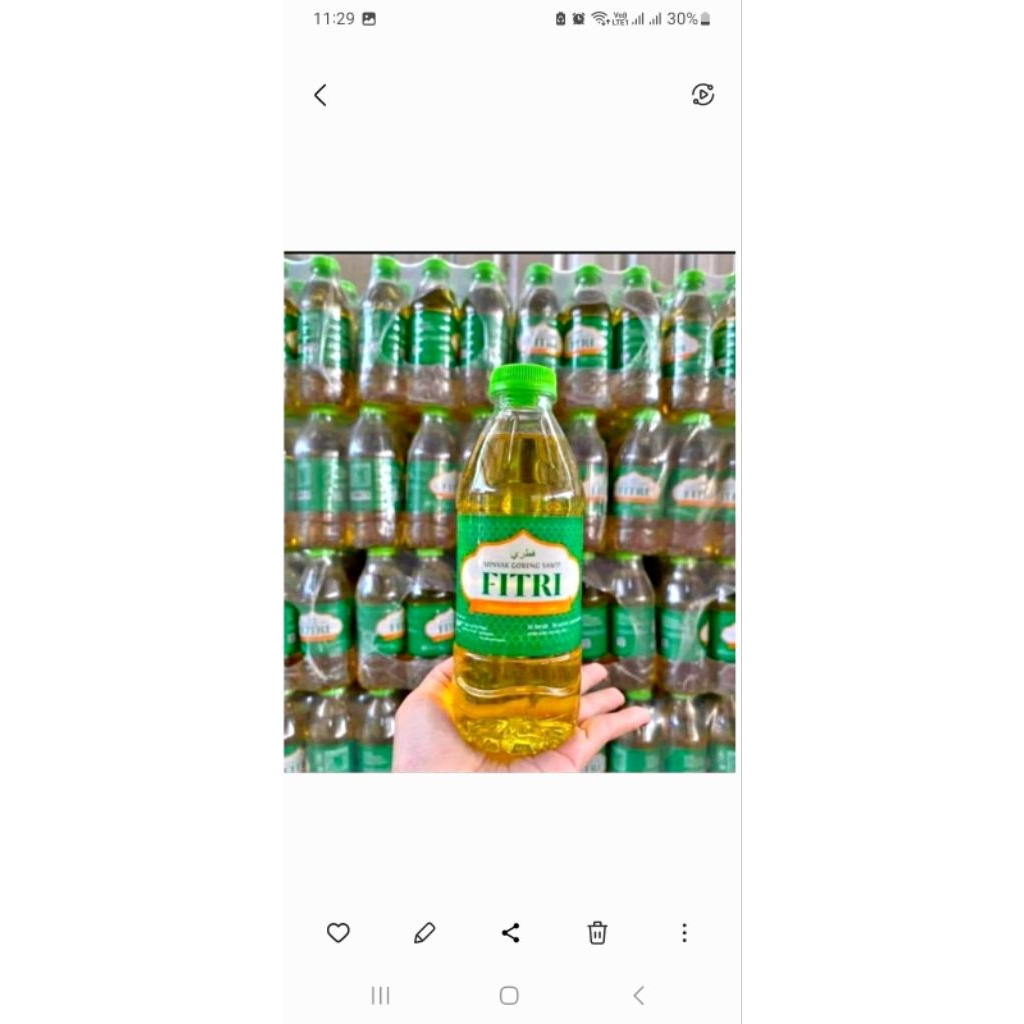 

Minyak Goreng Fitri 400ml (11pcs gratis 1pcs)