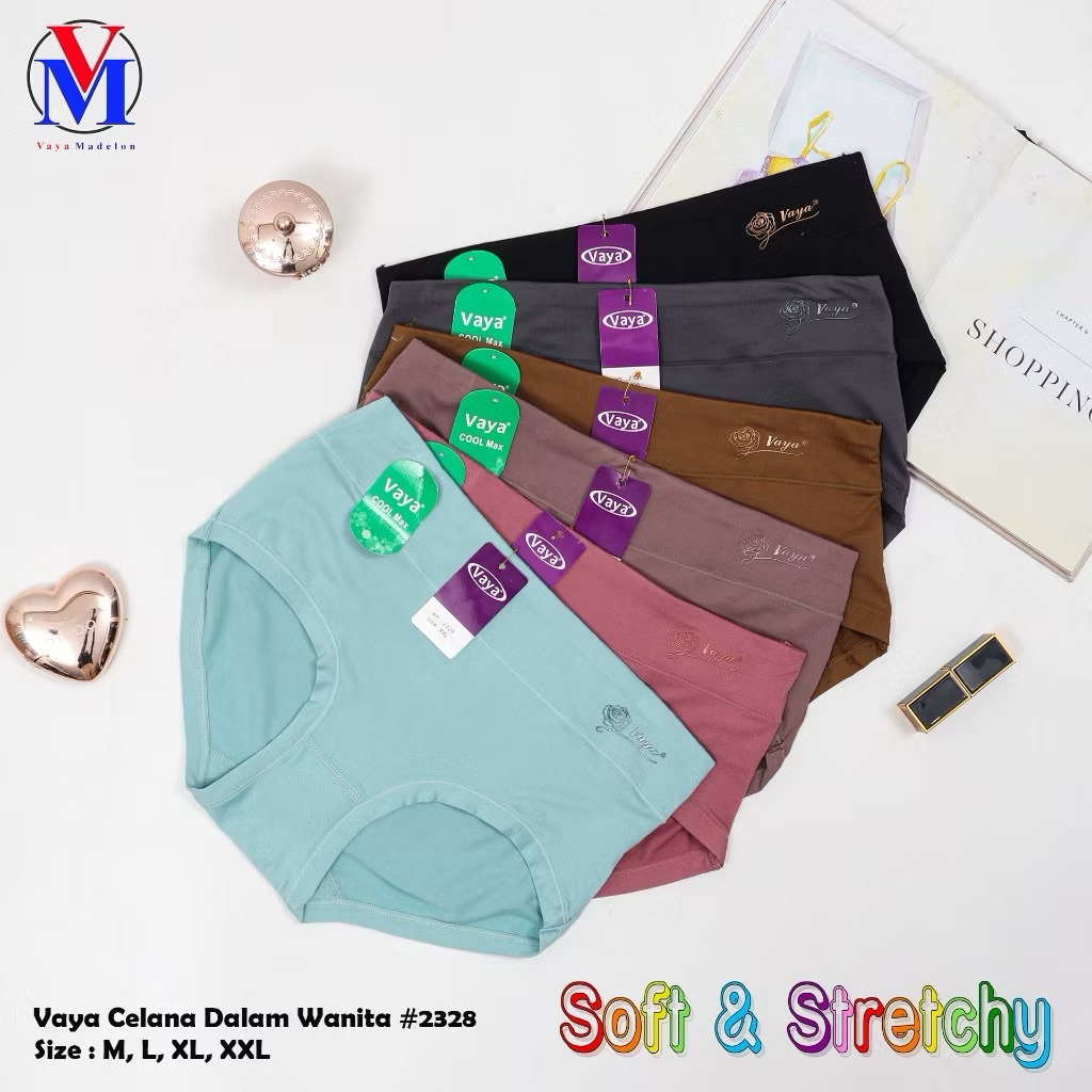 CELANA DALAM WANITA VAYA (2328) COOL MAX - CELANA DALAM VAYA PERLUSIN TERMURAH - VAYA SOFT COOL MAX