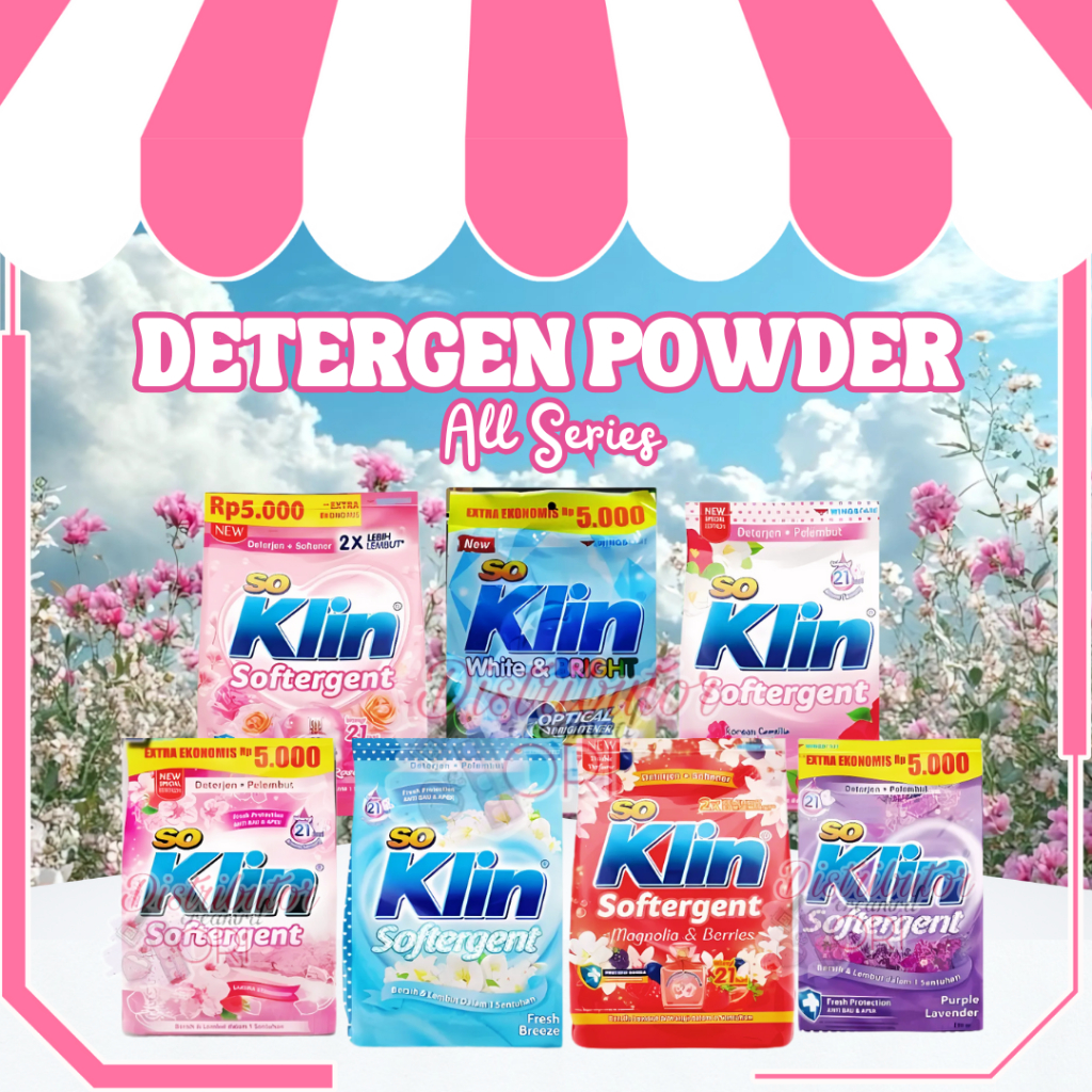 SOKLIN Softergent Detergen Powder -225GR -218GR- Soklin Detergen Bubuk