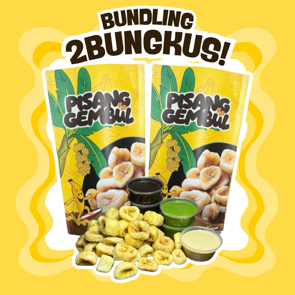 

PISANG GEMBUL 2 BUNGKUS DOUBLE HEMAT PISANG CRISPY COCOL LUMER 300 gram | KERIPIK PISANG Makanan food manis coklat cokelat matcha greentea tiramisu chips snack cemilan kripik banana camilan Crispy Kering